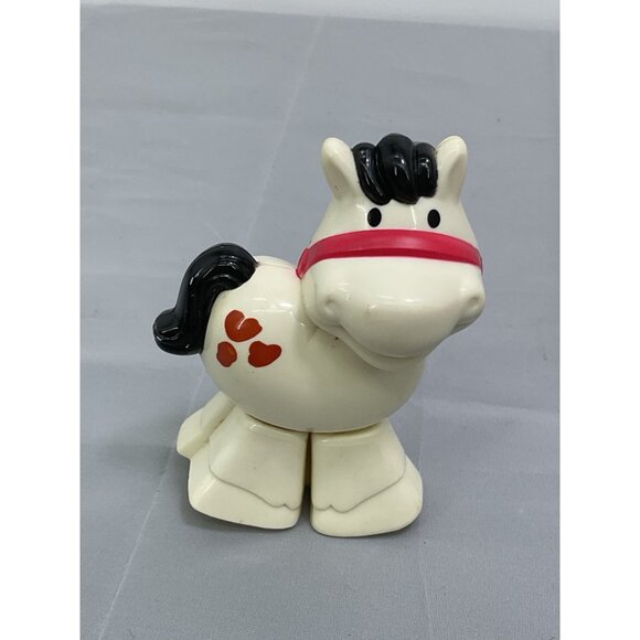 Vintage Fisher Price White Rocking Horse Little People Figure - Picture 2 of 5